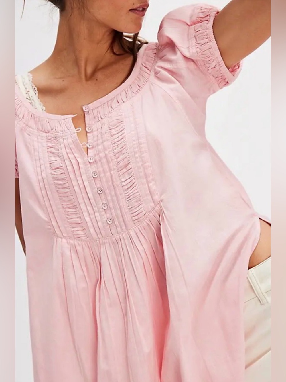 NWT FREE PEOPLE Fayre Midi Top- Pink Lemon 
$128 MSRP - Picture 3 of 13